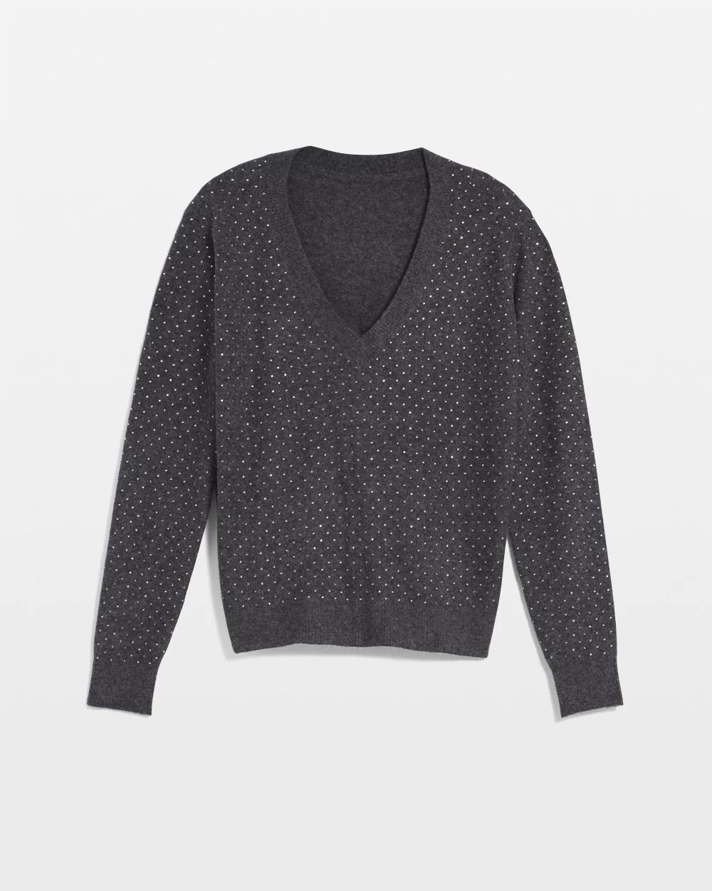 Embellished V-Neck Sweater | White House Black Market